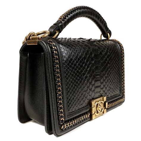 chanel boy python clutch|Chanel handbags.